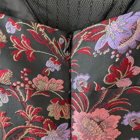 NEW!! Forest Lily Metallic Jacquard Ruffle Hem Dress, Size 8 - Picture 12 of 16